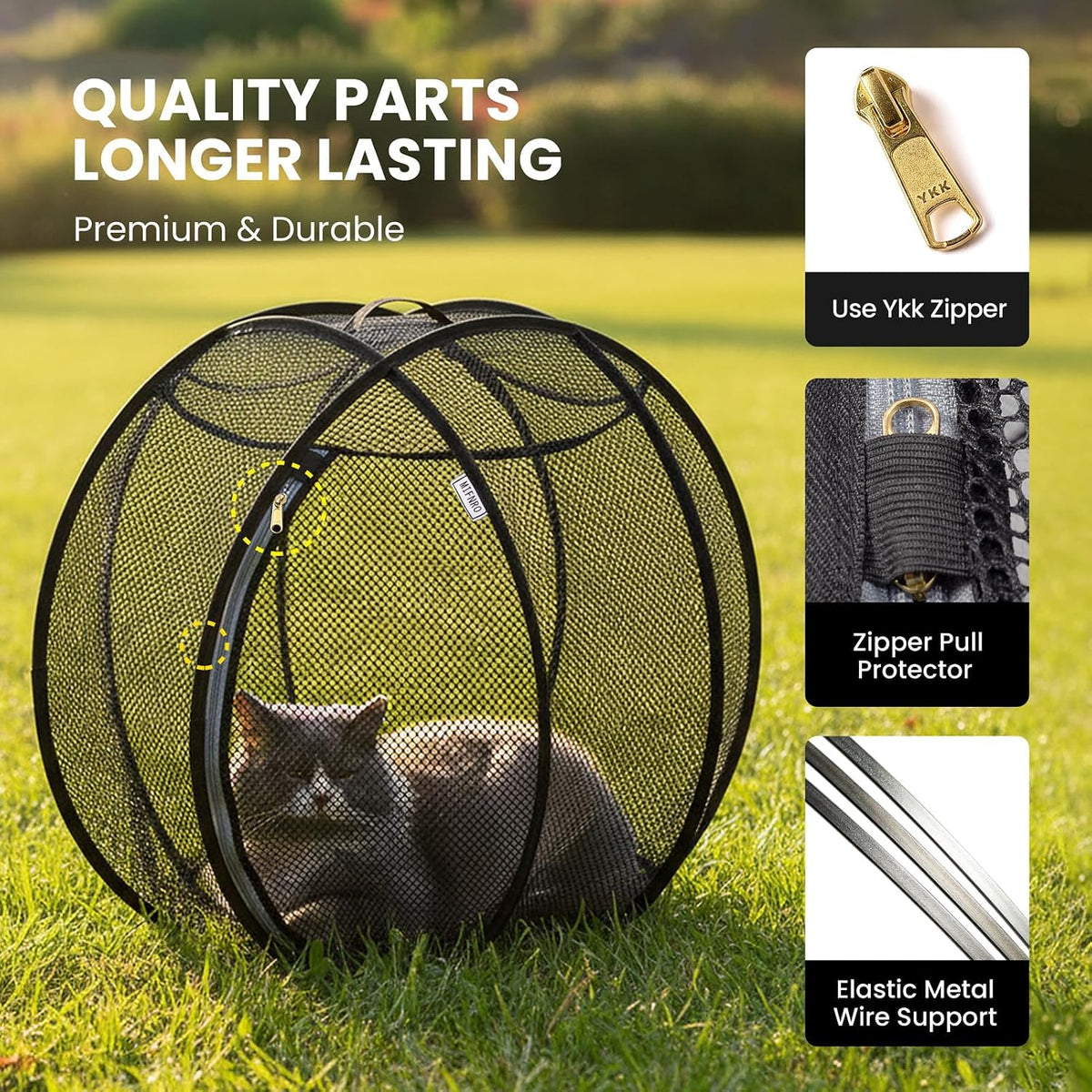 🐾 Portable 360° Cat Playpen – Their Safe Little Space Anywhere！！！
