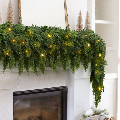 🏆5K+ people purchased it in the past week.💥 Pre-lit Christmas Cedar Garland