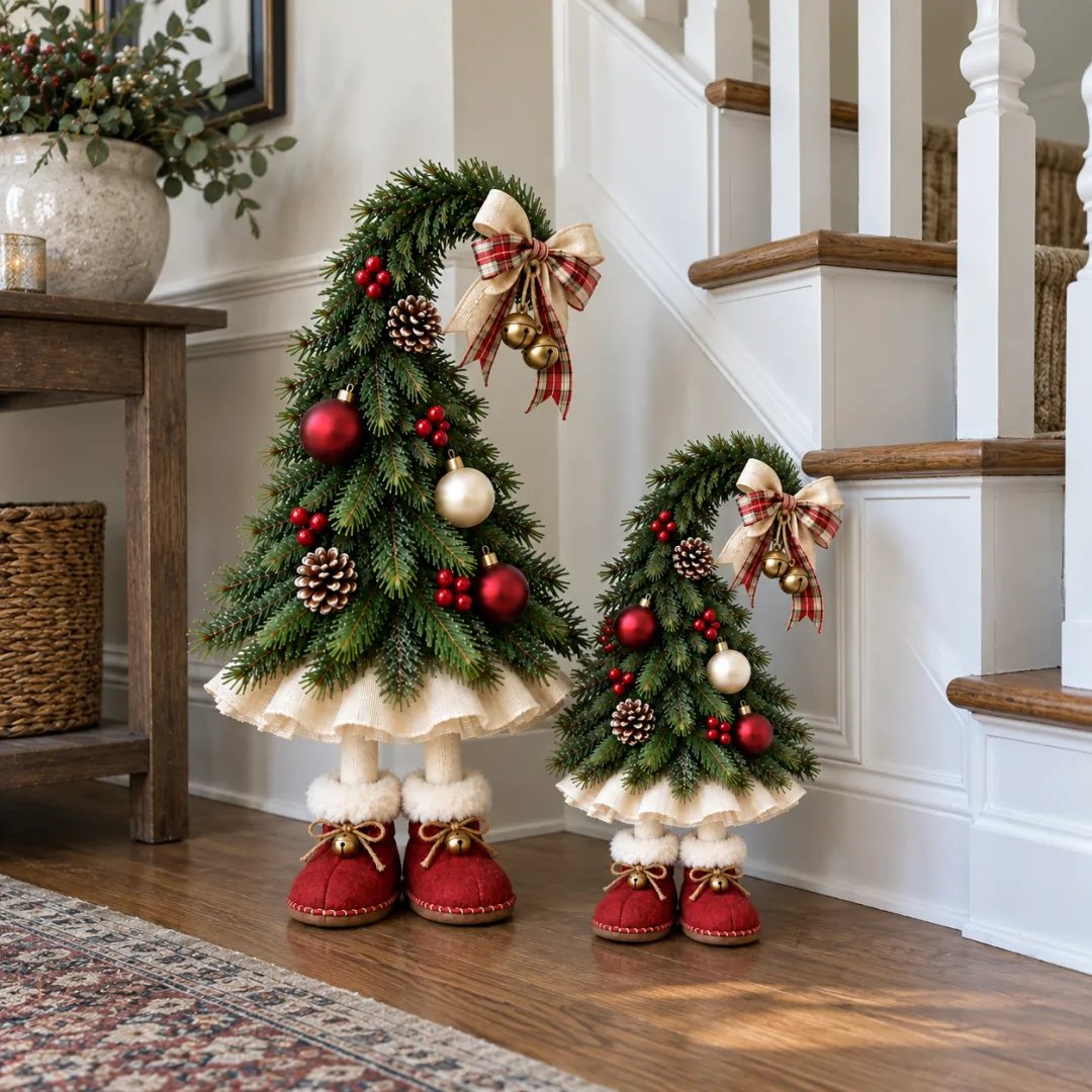 🎄🍄Fairytale Christmas tree decorations featuring elves🌙