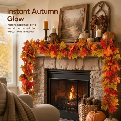 🍁On Sale Today Only🍂Fall Wreath with Pumpkin Maple Leaves🎃