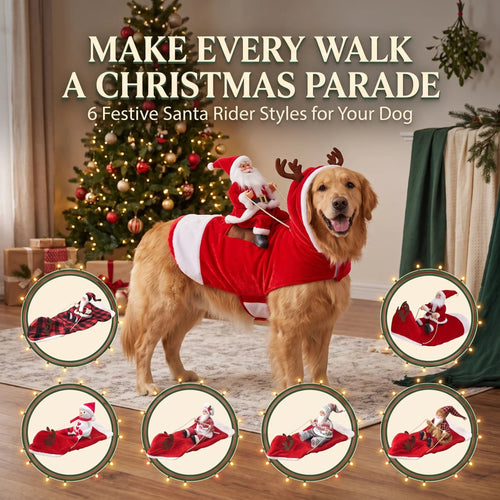 🎅 SantaRider™ Christmas Dog Costume-Turn Your Dog Into Santa’s Funniest Christmas Ride! 🐶🎄