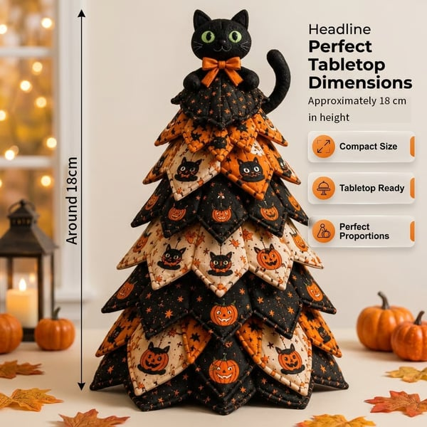 🔥Halloween Early Bird Sale🎃DIY Halloween Quilted Fabric Tree Kit