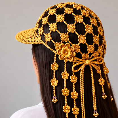 🔥LAST DAY 50% OFF - 🍂 Women’s Handmade Crochet Autumn Baseball Cap