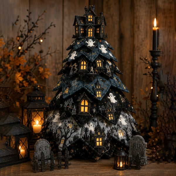 🔥Halloween Early Bird Sale🎃DIY Halloween Quilted Fabric Tree Kit