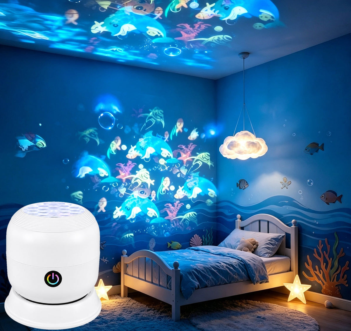 Dynamic rotating LED light projector