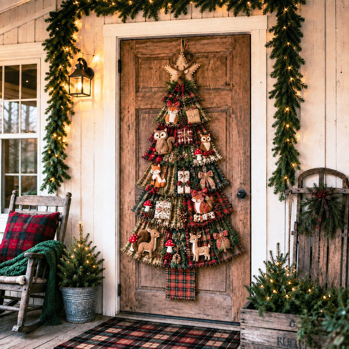 🔥😍Beginner-Friendly DIY Oversized Patchwork Christmas Tree Door Hanging Kit | Complete Kit with All Tools & Step-by-Step Guide Included 💕🎄