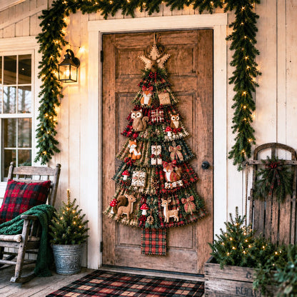🔥😍Beginner-Friendly DIY Oversized Patchwork Christmas Tree Door Hanging Kit | Complete Kit with All Tools & Step-by-Step Guide Included 💕🎄