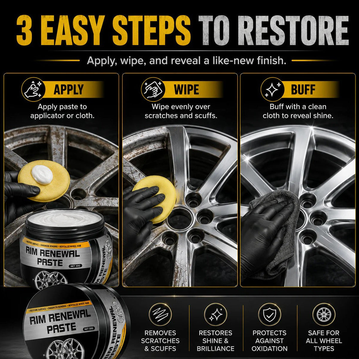 🤩2026 HOT SALE😎50K+ SOLD! All-in-One Wheel Care & Restoration Paste
