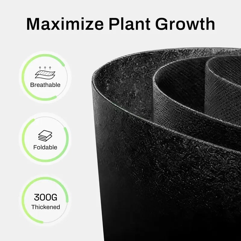 5-Pack 5 Gallon Grow Bags – Heavy Duty Aeration Fabric Pots With Handles