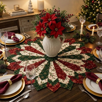 💯Holiday Star Table Topper Quilting Template Set