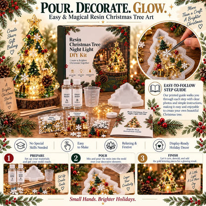 🎄 DIY Christmas Tree Night Light Kit — 💕 Step-by-Step Guide Included