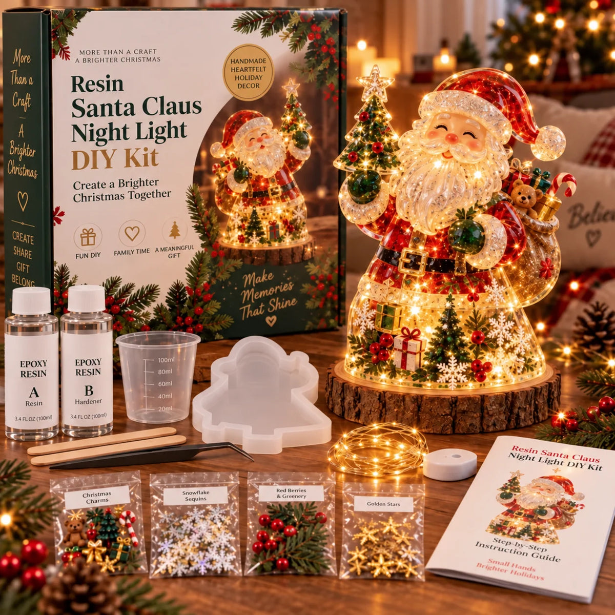🎄 DIY Christmas Tree Night Light Kit — 💕 Step-by-Step Guide Included