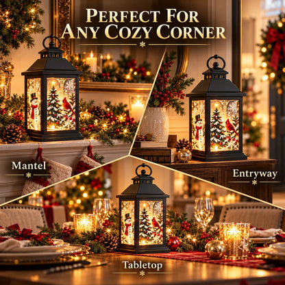 🎄 Interchangeable Crystal Lantern – Festive LED Holiday Decoration