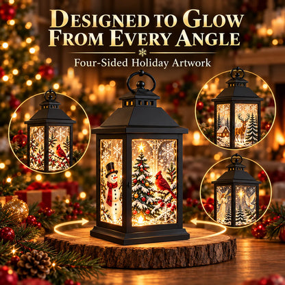 🎄 Interchangeable Crystal Lantern – Festive LED Holiday Decoration