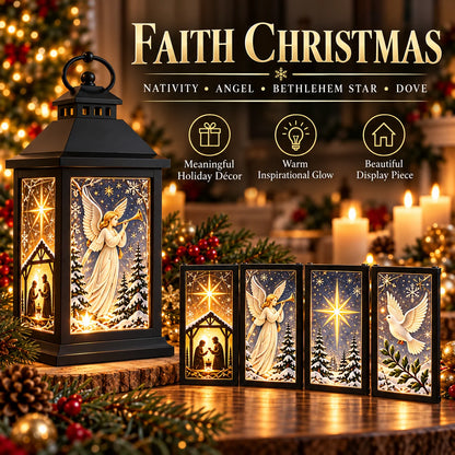 🎄 Interchangeable Crystal Lantern – Festive LED Holiday Decoration