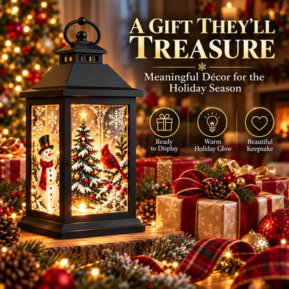 🎄 Interchangeable Crystal Lantern – Festive LED Holiday Decoration
