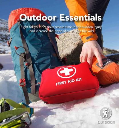 330-Piece Waterproof First Aid Kit – Compact Emergency Kit for Home, Car & Travel