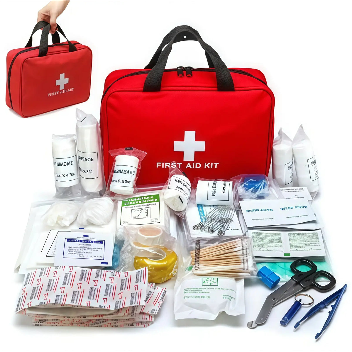 330-Piece Waterproof First Aid Kit – Compact Emergency Kit for Home, Car & Travel