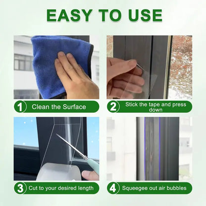💨 Waterproof Clear Window Seal Tape – Help Keep Cold Air Out