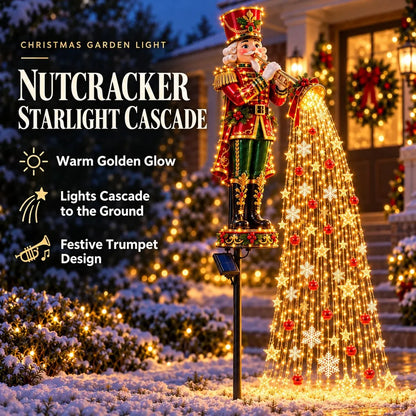 🎄 Weihnachtliche Sternenlichtkaskade – Solarbetriebene LED-Gartenstecker