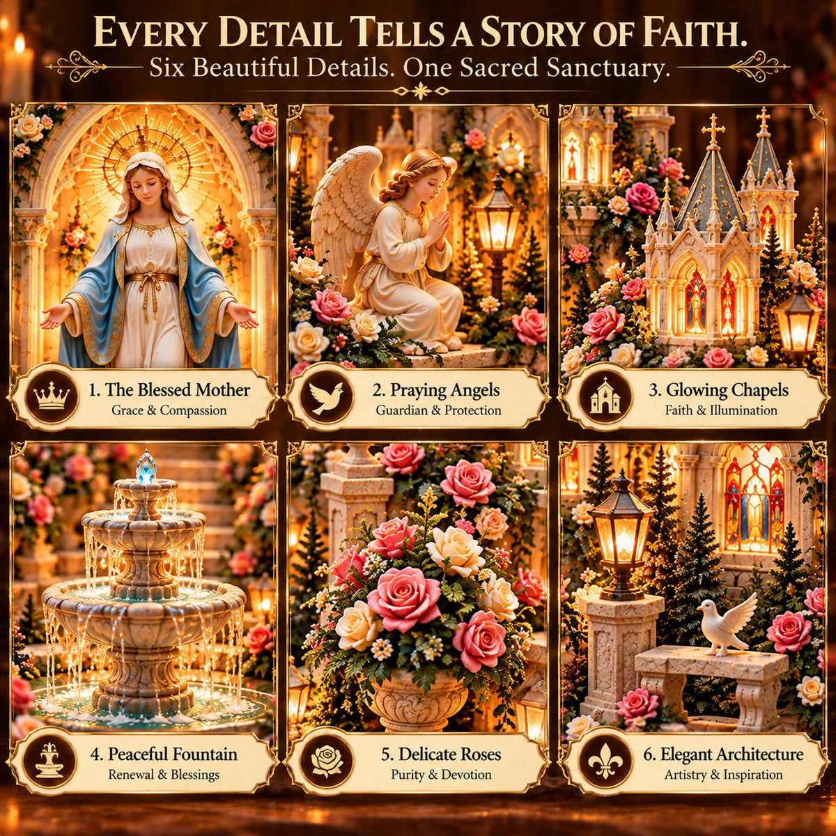 🌹 A Mother's Love, A Light of Grace ✨ Virgin Mary LED Sanctuary – Faith, Hope & Everlasting Love