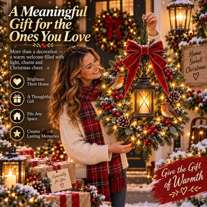 🎄✨ Last Chance – 49% OFF! 🐦 A Robin Glow™ Lighted Christmas Wreath – Bring Holiday Magic to Your Door!
