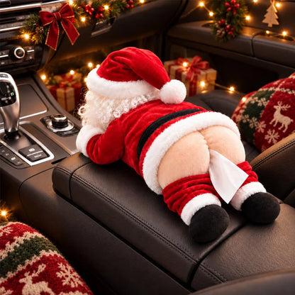 Naughty Santa Butt Tissue Holder – Funny Christmas Gift & Holiday Decor