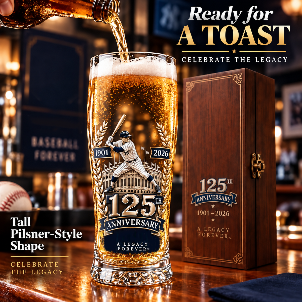 Let’s Go Tribe! 125th Anniversary Commemorative Pint Glass