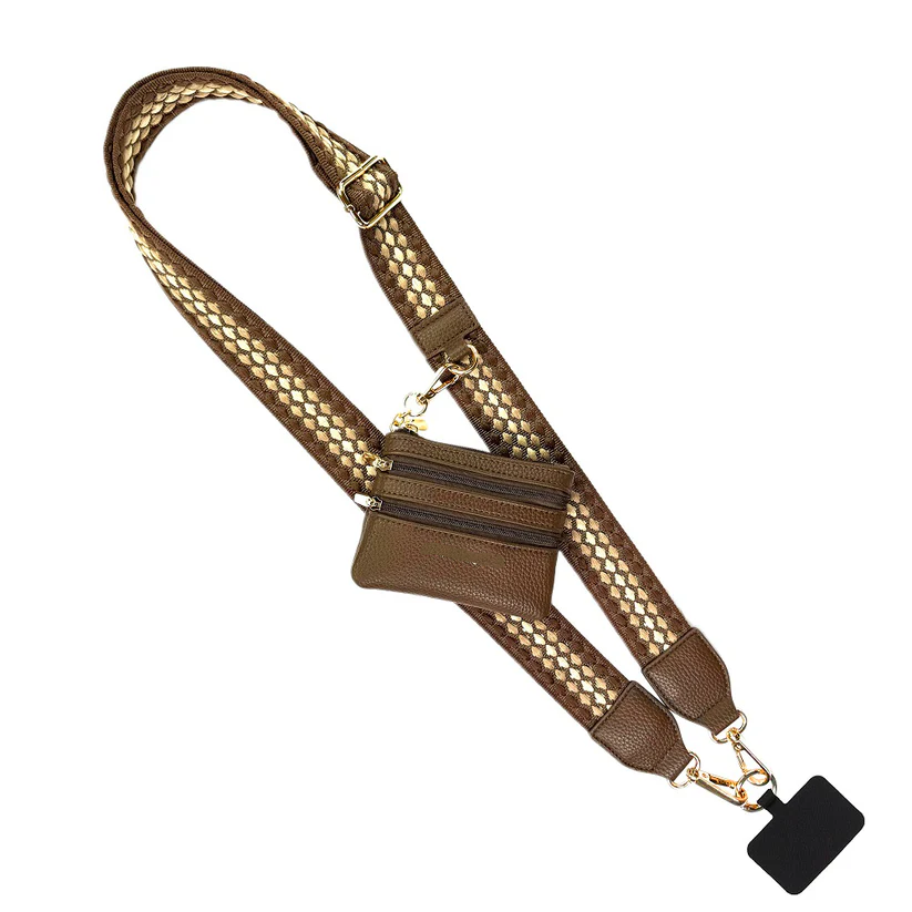 Clip & Go Strap W/Zippered Pouch Fun Dots
