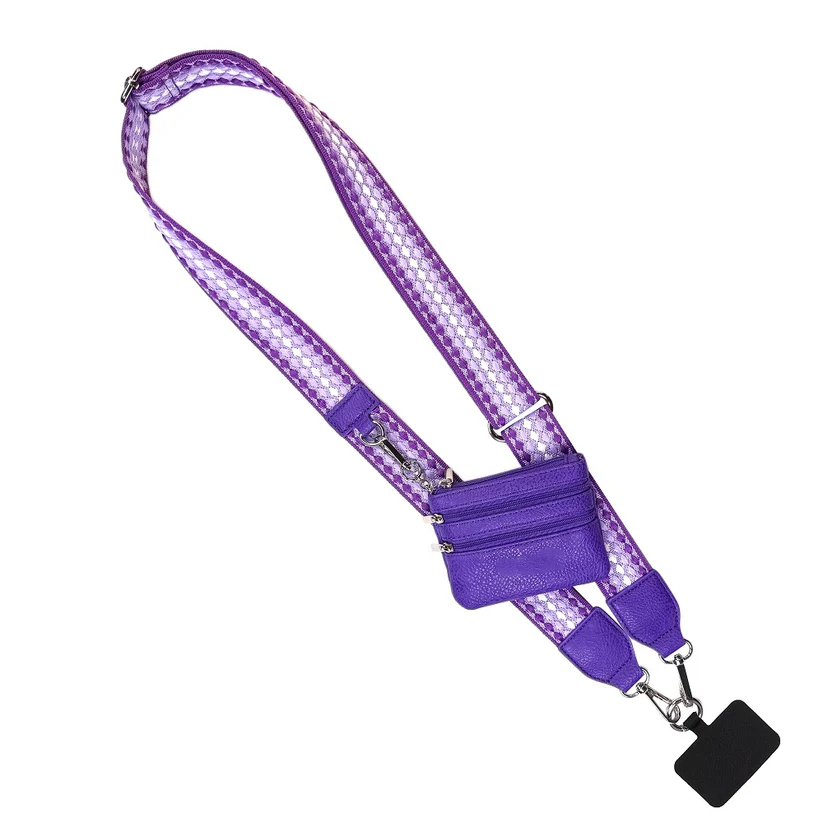 Clip & Go Strap W/Zippered Pouch Fun Dots