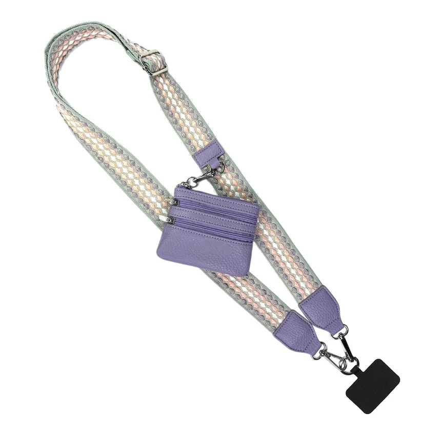Clip & Go Strap W/Zippered Pouch Fun Dots