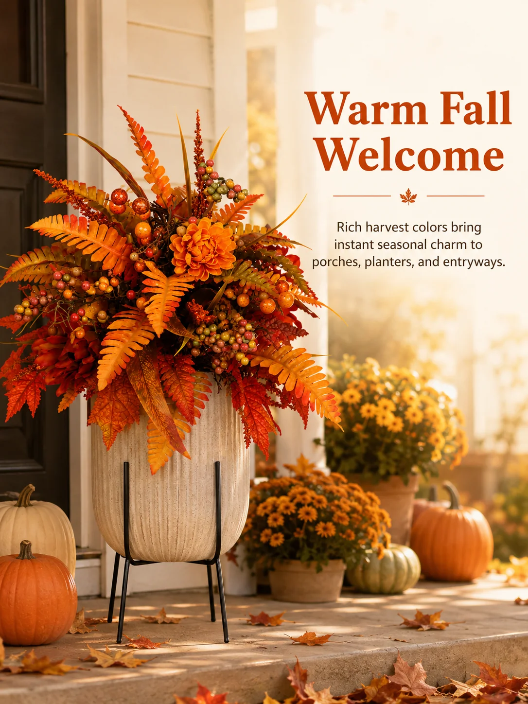 ✨Fall Floral Garden Stake – Instant Autumn Charm for Your Yard