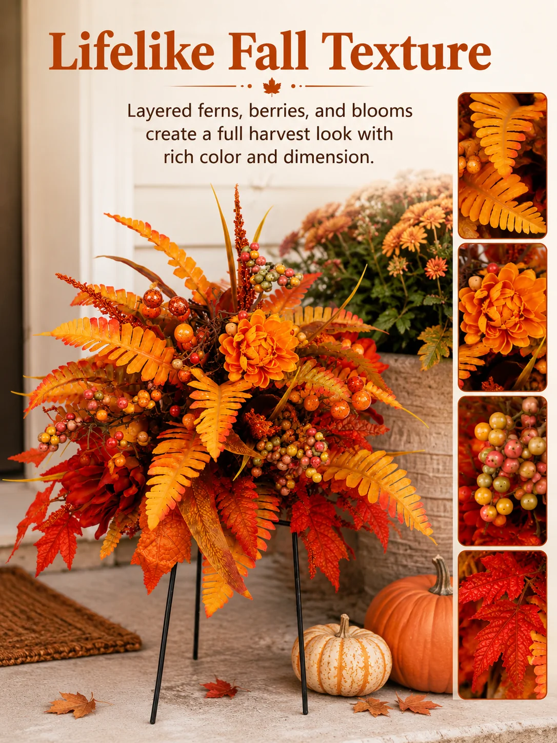 ✨Fall Floral Garden Stake – Instant Autumn Charm for Your Yard