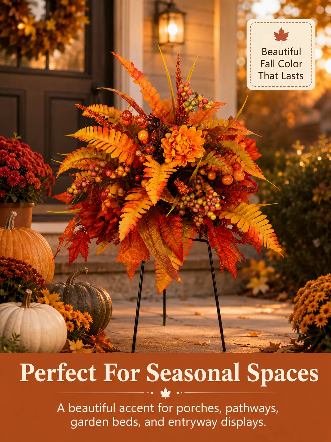 ✨Fall Floral Garden Stake – Instant Autumn Charm for Your Yard