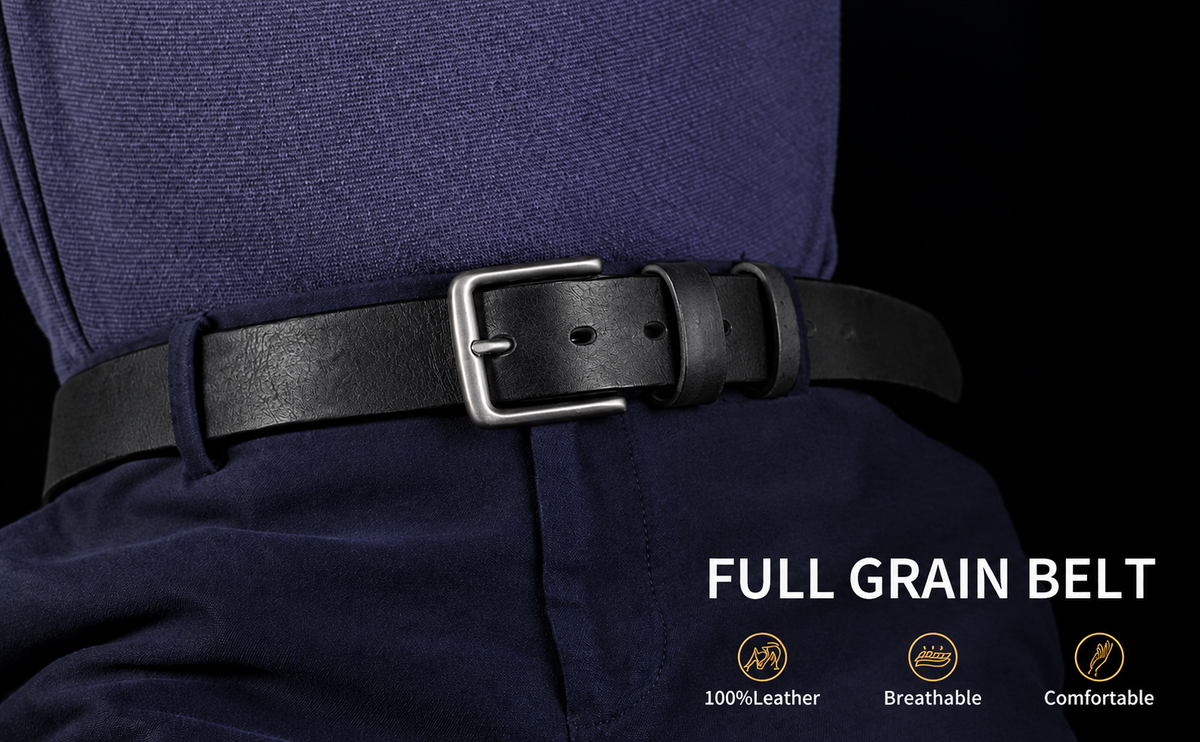 ⚒100% Handmade Full-Grain Buffalo Leather Belt – Built to Last