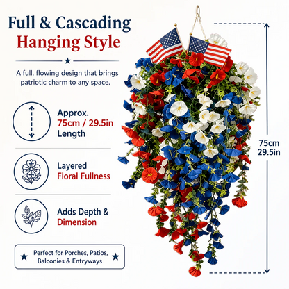 Porch Decor 4th Of July Decoration Tricolor Patriotic Artificial Flower