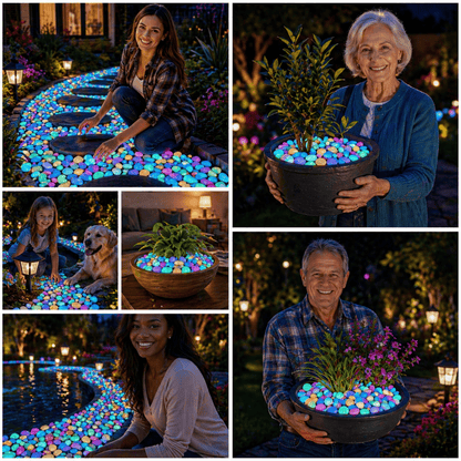 ✨ Colorful Glow-in-the-Dark Garden Pebbles