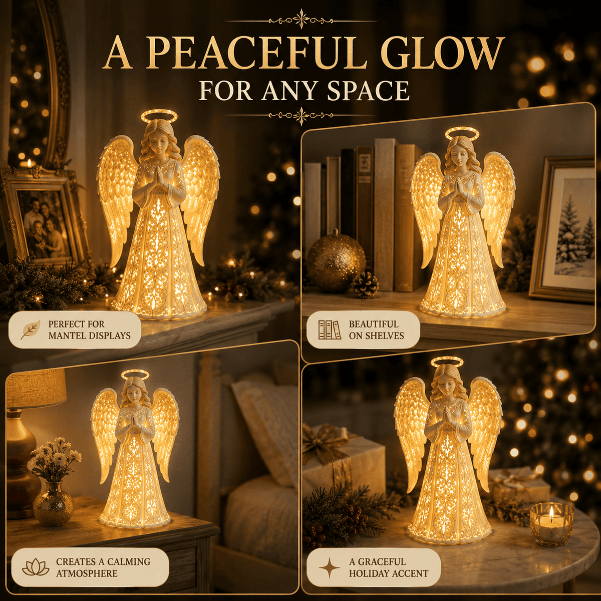 🪽✨ Angel Christmas Guardian Light – A Symbol of Hope, Love & Protection