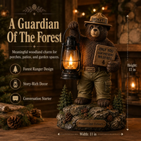 Solar Forest Ranger BearLantern Statue