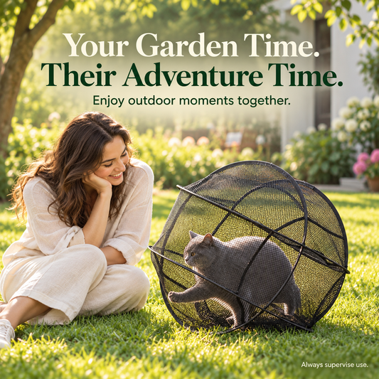 🐾 Portable 360° Cat Playpen – Their Safe Little Space Anywhere！！！