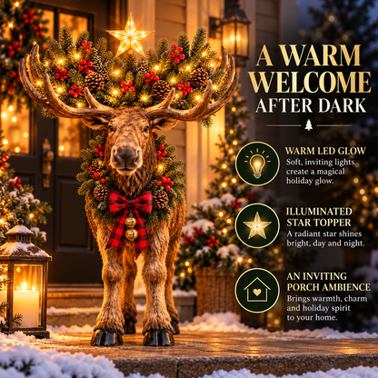 🎄 Woodland Christmas Moose™ – Lighted Holiday Decor