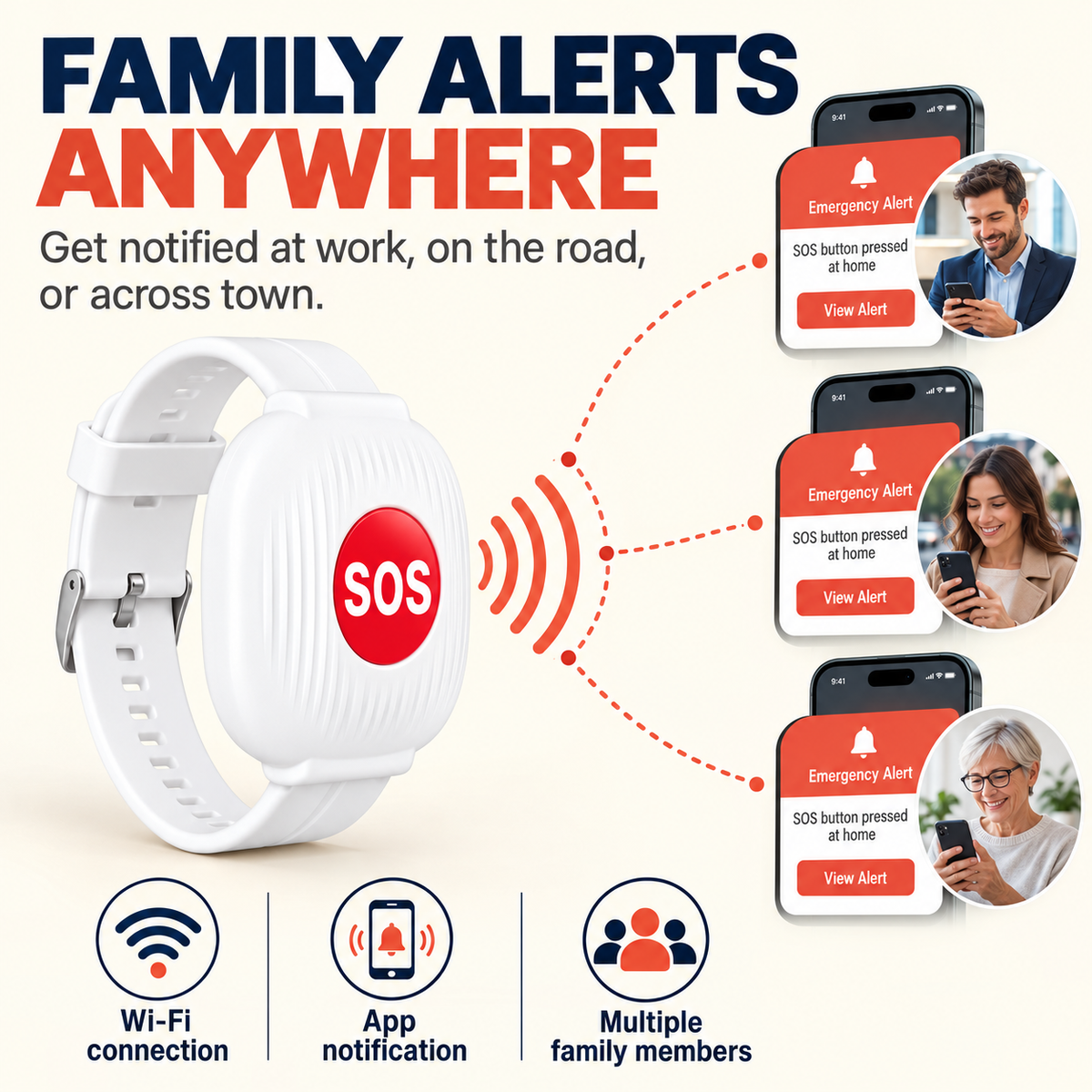 ❤️Emergency Bracelet with SOS Button for Seniors