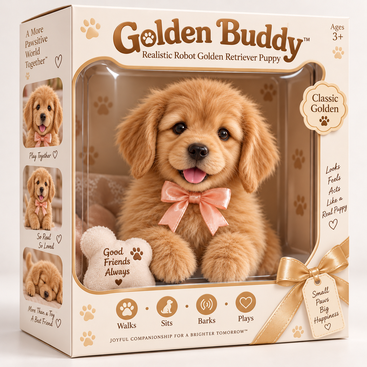 🎁🐶 HOT SALE 49% OFF – Lifelike Robotic Golden Retriever Puppy | The Cutest Christmas Gift ✨🎄