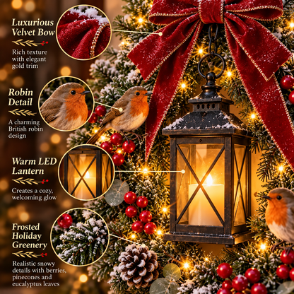 ✨Last Day 49% OFF✨🐦 A Robin Glow™ – Lighted Robin Christmas Wreath
