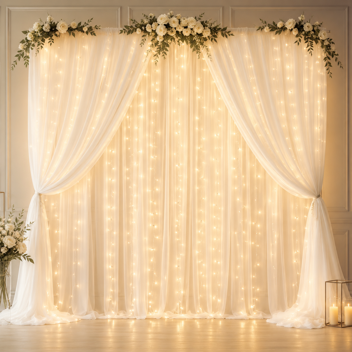 Dreamy Tulle Curtain Lights Set
