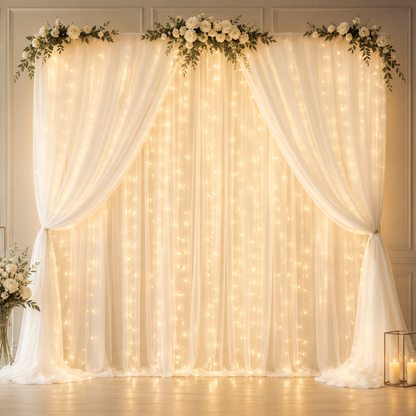 Dreamy Tulle Curtain Lights Set
