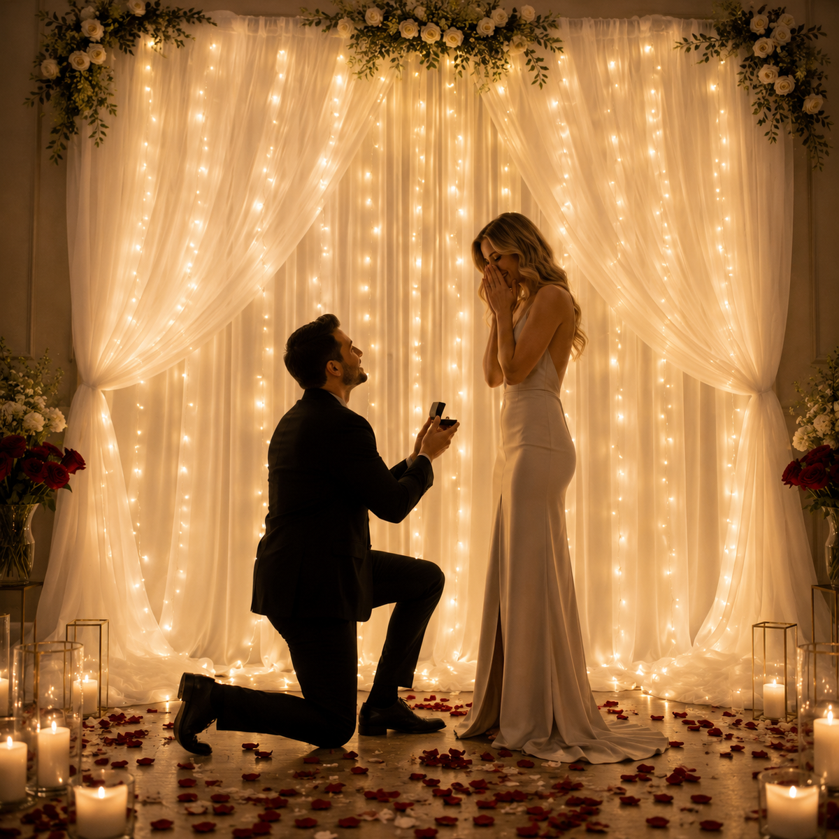 Dreamy Tulle Curtain Lights Set