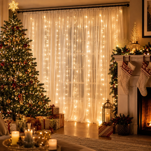 Dreamy Tulle Curtain Lights Set