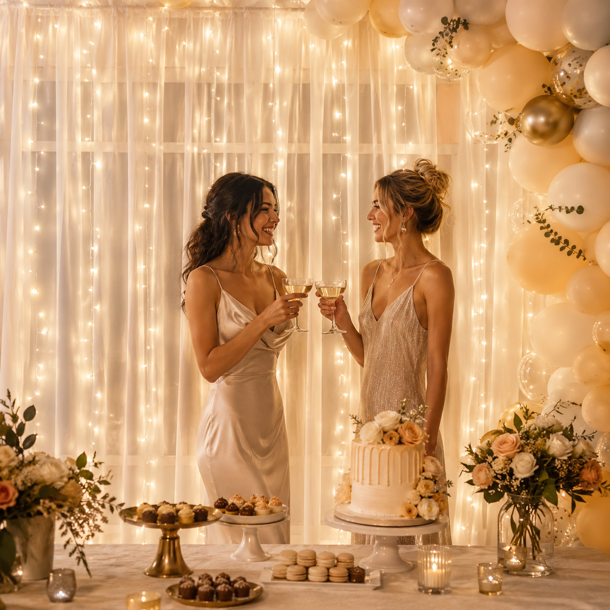 Dreamy Tulle Curtain Lights Set