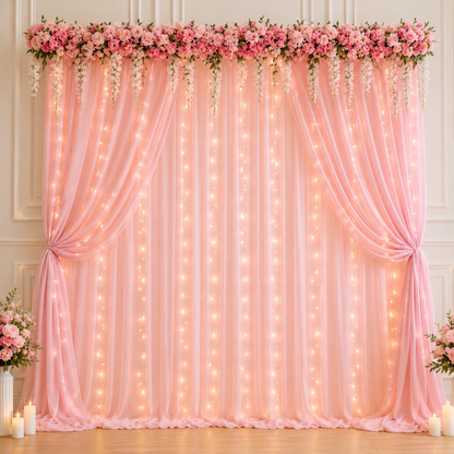 Dreamy Tulle Curtain Lights Set